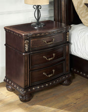 Steve Silver Monte Carlo Cherry Mappa Burl Nightstand