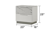 Galaxy Home Mist White Nightstand