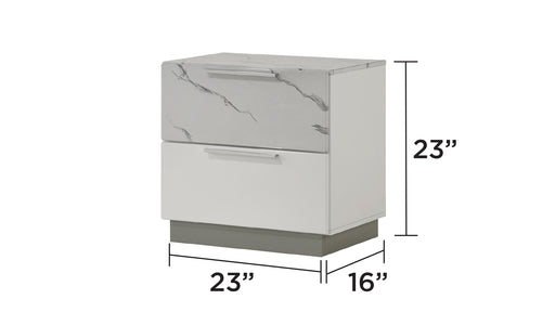 Galaxy Home Mist White Nightstand