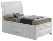 Glory Furniture Marilla White Twin Storage Bed