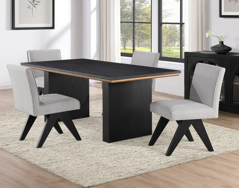 Steve Silver Magnolia Black 5pc Dining Set with Side Chairs