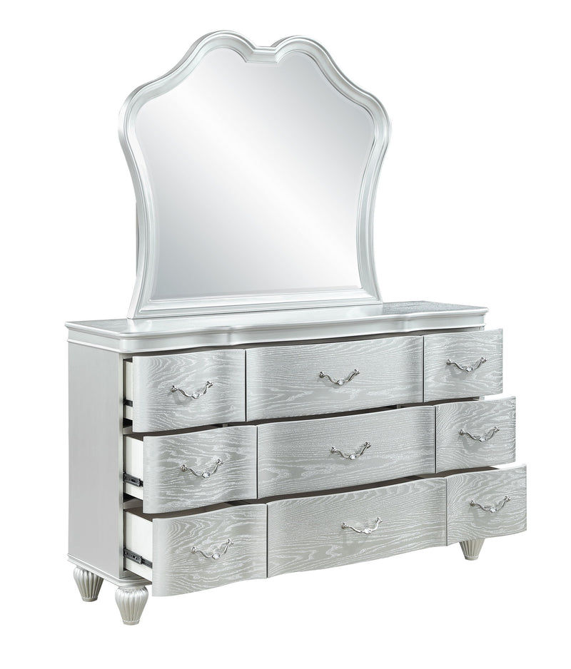 Galaxy Home Landmark Silver Dresser and Mirror