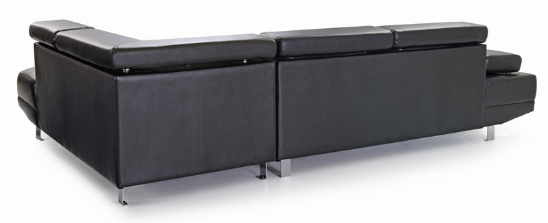 Glory Furniture Riveredge Black Faux Leather Sectional