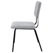 2 Coaster Furniture Calla Grey Fabric Dining Side Chairs