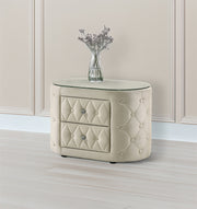 Crown Mark Voltare Ivory Night Stand