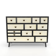 Steve Silver Papillon Ivory Ebony 13 Drawers Sideboard
