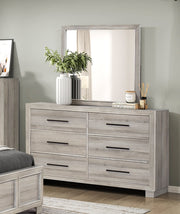 Home Elegance Everett Gray Dresser And Mirror