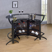 Coaster Furniture Dallas Black 3pc Bar Cabinet