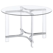 Coaster Furniture Keeling Silver Dining Table