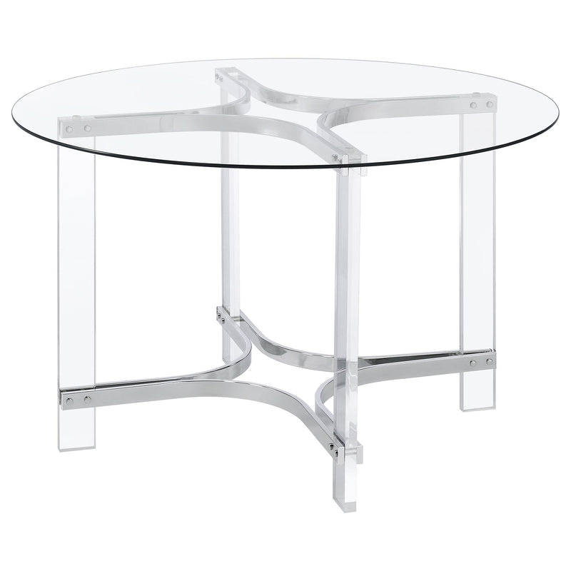 Coaster Furniture Keeling Silver Dining Table
