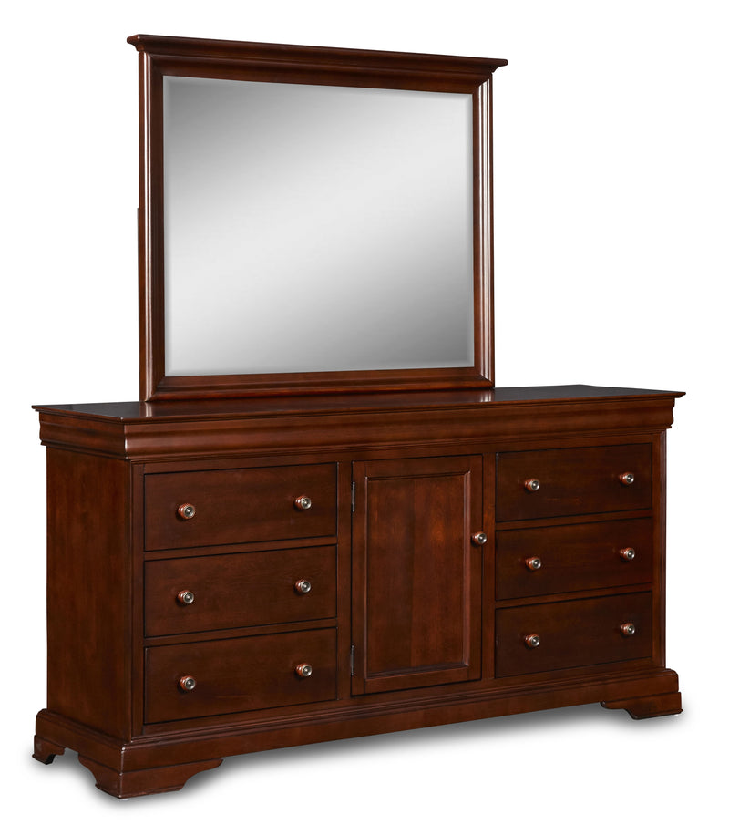 New Classic Furniture Versaille Cherry Dresser And Mirror