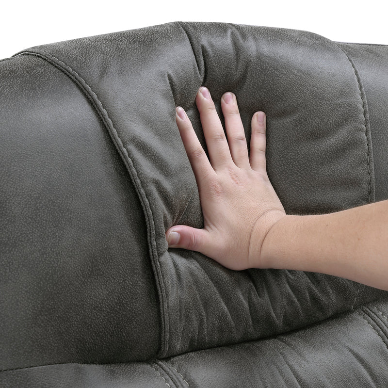 Home Elegance Oberon Dark Gray Double Reclining Sofa