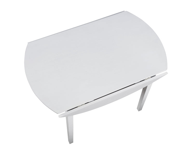 Steve Silver Naples Antiqued White Drop Leaf Dining Table