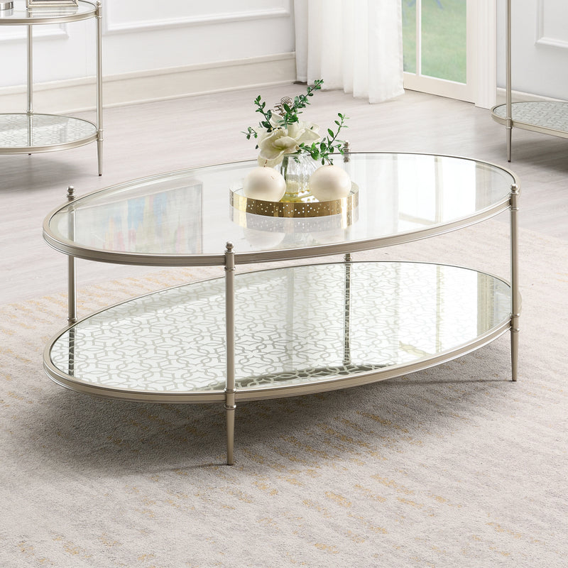 Acme Furniture Zaba Champagne Coffee Table