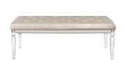 Global Furniture Paris Champagne Bench with Acrylic Legs