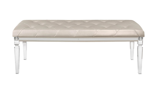 Global Furniture Paris Champagne Bench with Acrylic Legs
