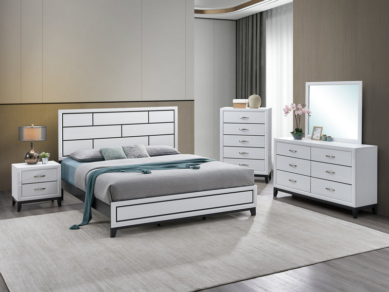 Glory Furniture Glasgow Gray Dresser and Mirror