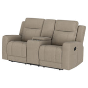 Coaster Furniture Brentwood Dark Charcoal Grey Reclining Loveseat