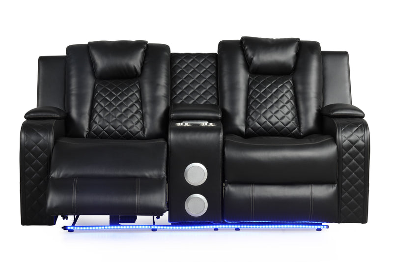 Galaxy Home Benz Ice LED Power Reclining 2pc Living Room Set