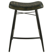 2 Coaster Furniture Bayu Camel Black Counter Height Stools