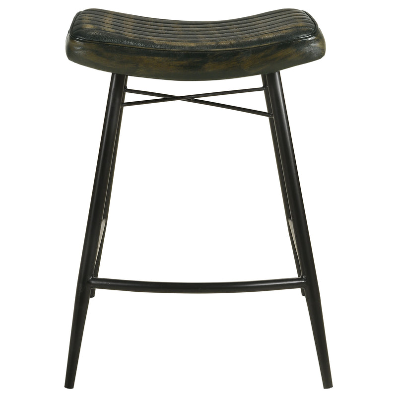 2 Coaster Furniture Bayu Camel Black Counter Height Stools
