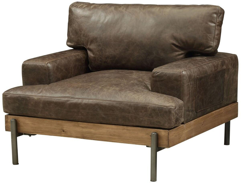 Acme Furniture Silchester Distress Chocolate Oak 2pc Living Room Set