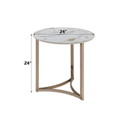 Acme Furniture Aziz Champagne End Table