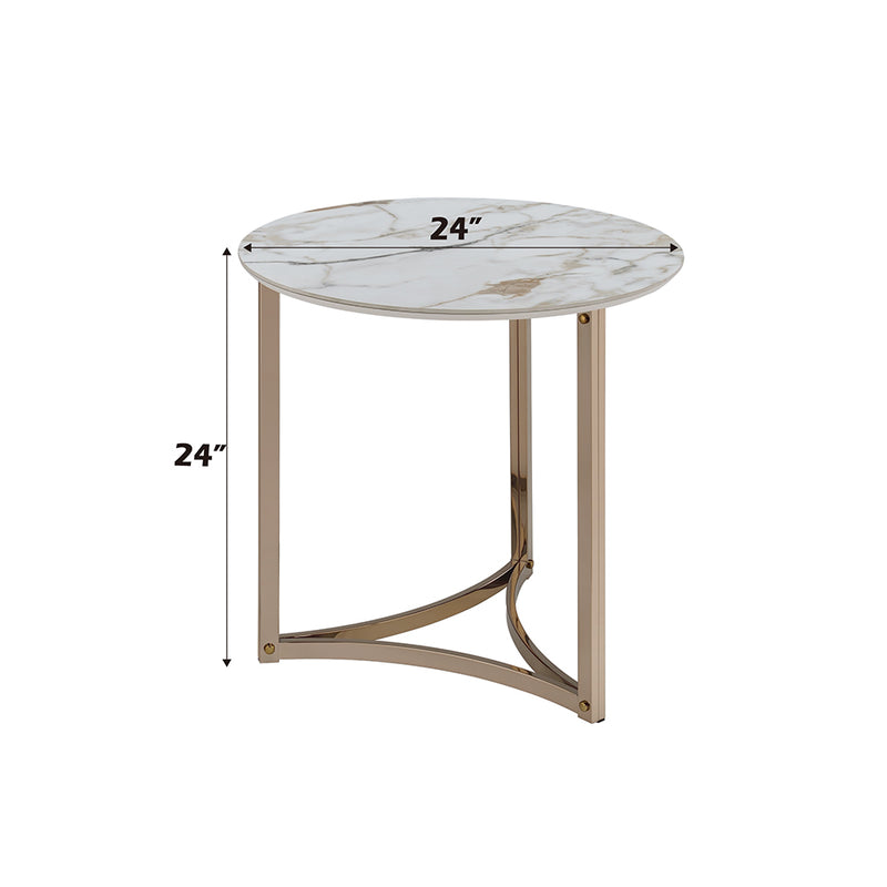 Acme Furniture Aziz Champagne End Table