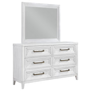 Coaster Furniture Marielle Distressed White Dresser with Mirror