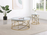 Coaster Furniture Elise Gold Round End Table