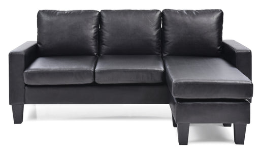 Glory Furniture Jenna Black Sofa Chaise