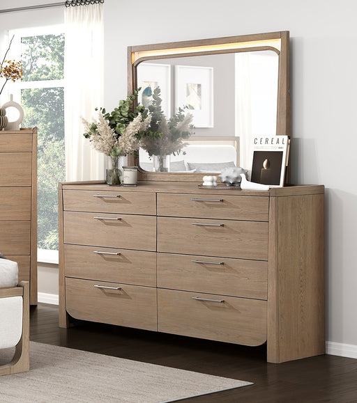 Home Elegance Riley Natural Dresser And Mirror
