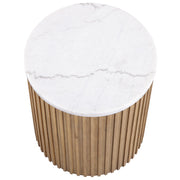 Steve Silver Colvin Brown White End Table