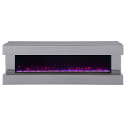 Coaster Furniture Vallerie Grey 71 Inch TV Stand with Flame Box