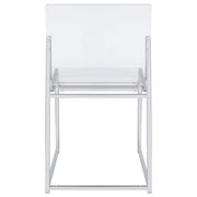 2 Coaster Furniture Adino Clear Black Side Chairs