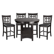 Home Elegance Junipero Cherry 5pc Counter Height Set