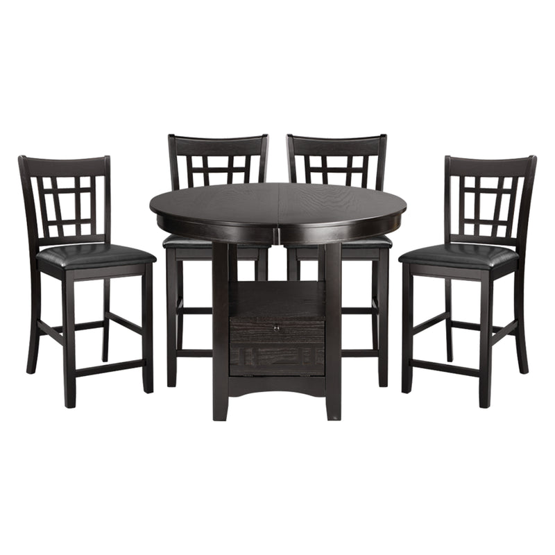 Home Elegance Junipero Cherry 5pc Counter Height Set