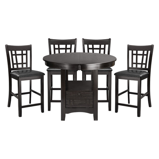 Home Elegance Junipero Cherry 5pc Counter Height Set