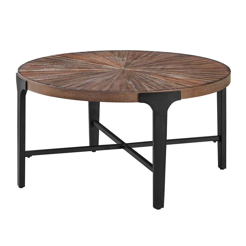 Steve Silver Chevron Cinnamon Round Cocktail Table