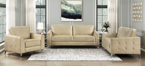 Home Elegance Cazon Brown Tan 3pc Living Room Set