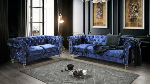 Global Furniture U9550 Blue 2pc Living Room Set