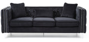 Glory Furniture Paige Ivory Velvet Sofa