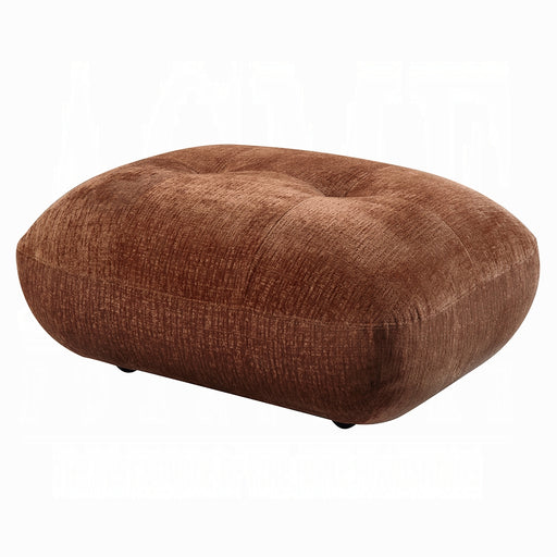 Acme Furniture Carrick Rust Brown Ottoman