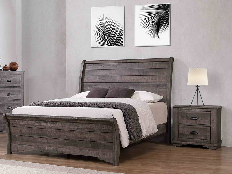 Crown Mark Coralee Grey Night Stand