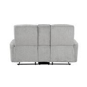 Home Elegance Lyndon Gray Double Reclining Love Seat with Console