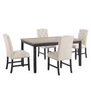New Classic Furniture Daphne Natural 5pc 60 Inch Dining Set