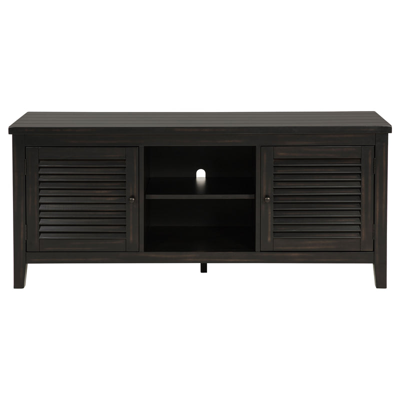 Coaster Furniture Concord Distressed Java Black TV Stand