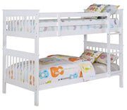 Coaster Furniture Chapman White Twin Over Twin Trundle Bunk Bed