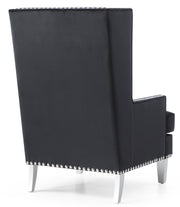 Glory Furniture Wilshire Dark Gray Velvet Chair