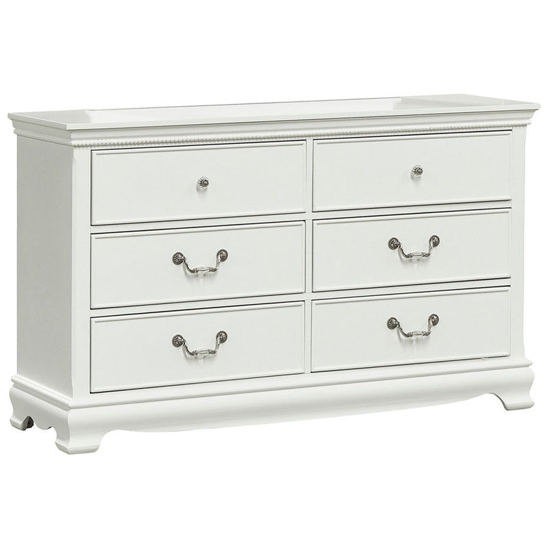 Home Elegance Lucida White Dresser and Mirror